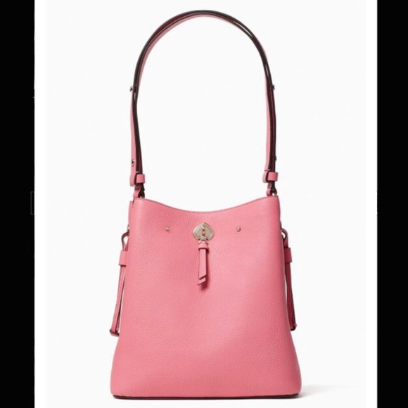 Kate Spade New York Marti Large Bucket Bag Purse Pink Cute Bright Leathe…